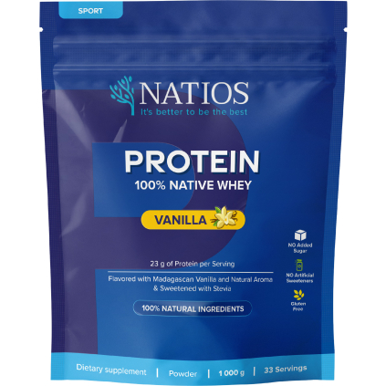 NATIOS Native Whey Protein, Vanilka, 1000 g