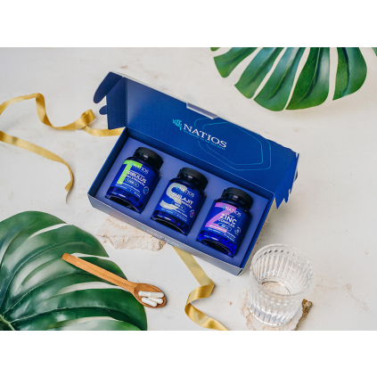 NATIOS Dárkový balíček Mužská vitalita  Tribulus, Shilajit, Zinek