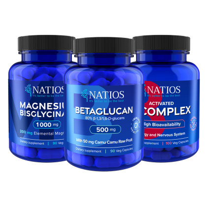 NATIOS x Zounar Daily Boost Výhodné balení  B-Complex, Betaglucan, Hořčík Bisglycinát