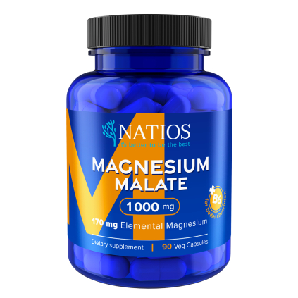 3877 1 natios magnesium malate 1000 mg b6 90 veg kapsli elem horcik 170 mg