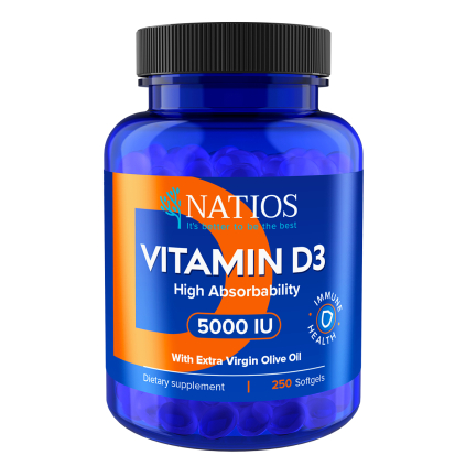 6459 1 natios vitamin d3 vysoce vstrebatelny 5000 iu 250 softgel kapsli s olivovym olejem
