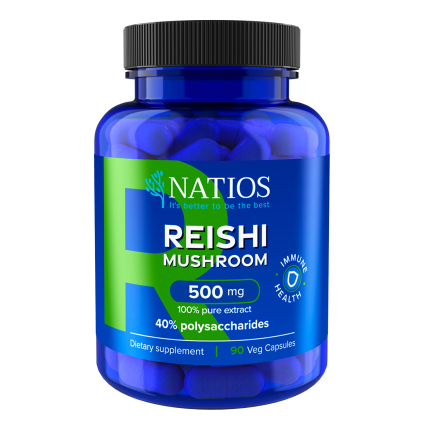 9734 1 natios reishi extract 500 mg 40 polysaccharides 90 veganskych kapsli 1