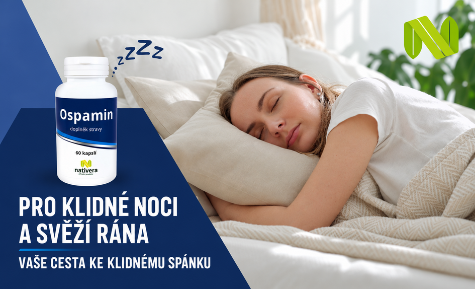 Ospamin – doplněk stravy pro podporu kvalitní spánek, 60 kapslí