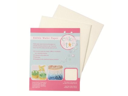 Cake Star jedlý oblátkový papier -Biely- pk/12