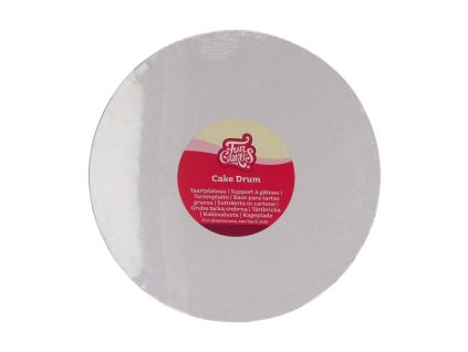 f81075 funcakes cake drum round 25cm white