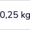 0,25 kg