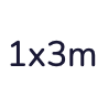 1x3m