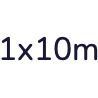 1x10m