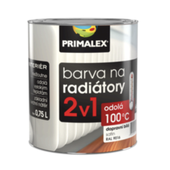 Primalex Farba na radiátory 2v1 SATIN Farba: RAL 9016 biela, Objem: 0,75 l