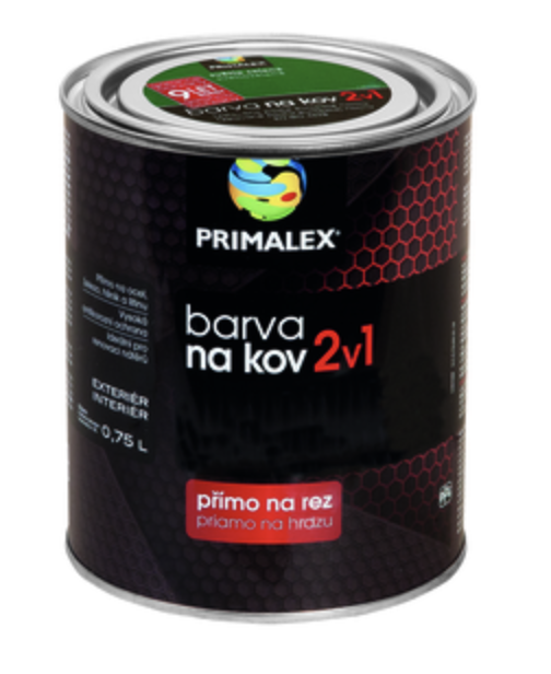 Primalex Farba na kov 2v1 kladivková Farba: kladivková striebrosivá, Objem: 0,75 l