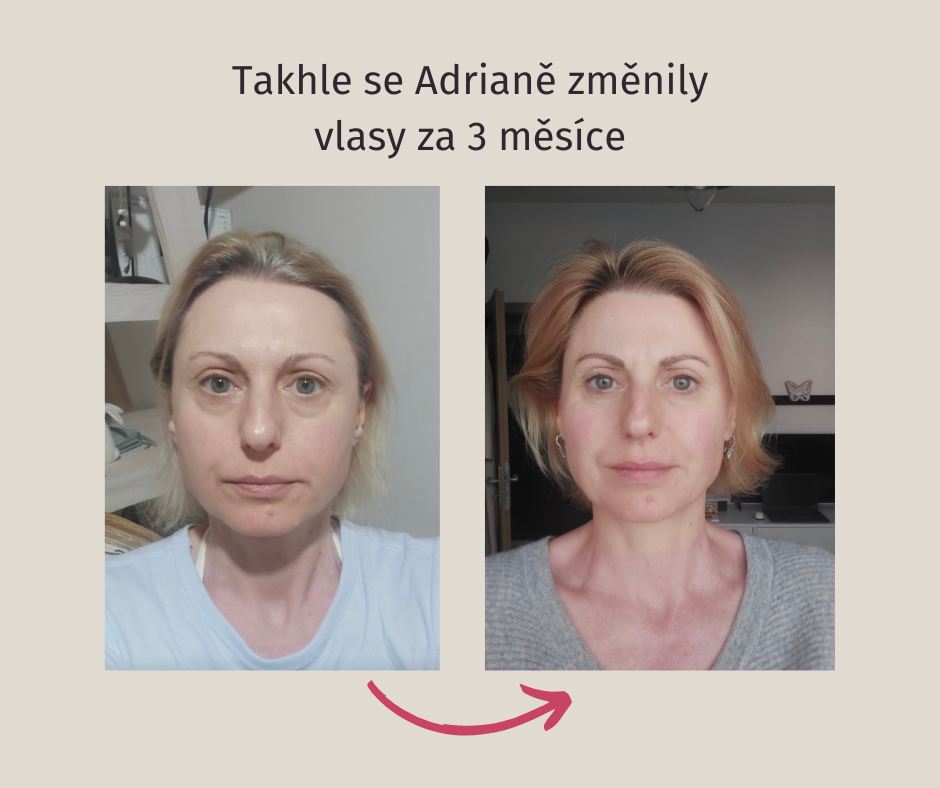 Takhle se Adrianě změnily vlasy za 3 měsíce