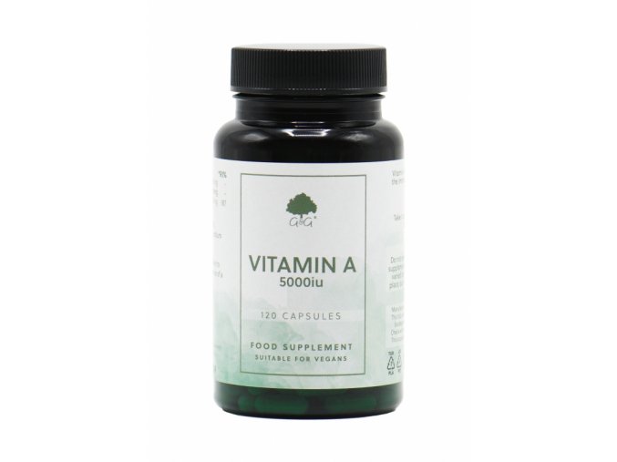 G&G Vitamins - Vitamin A (retinol) 5000 iu - 120 kapslí