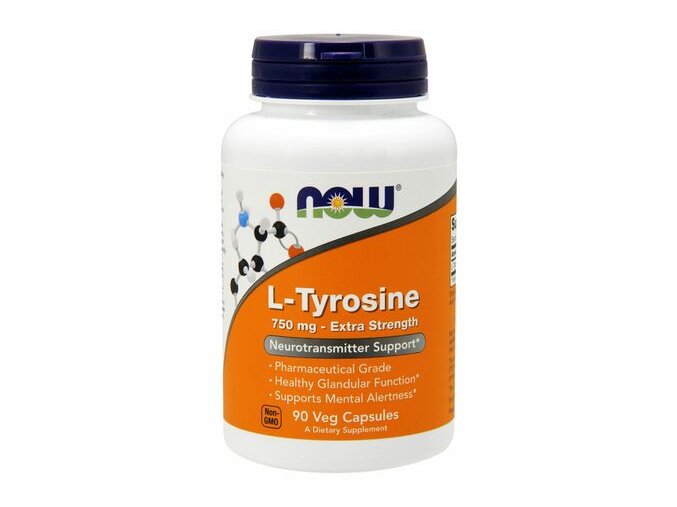 Now Foods L Tyrosine 750 mg 90 veg capsules front