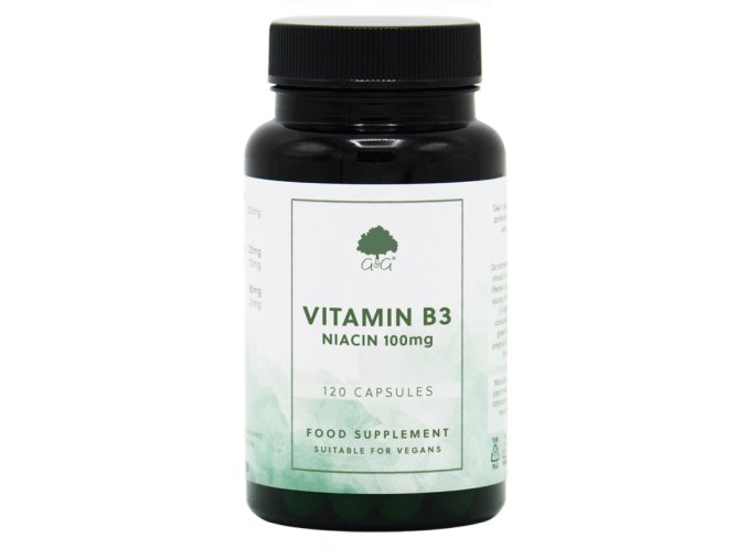 G&G Vitamins G&G Vitamins - Vitamin B3 Niacin 100 mg - 120 kapslí