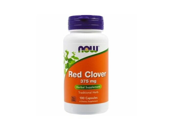 Now Foods Red Clover Jetel Lucni 375mg 100kapsli front