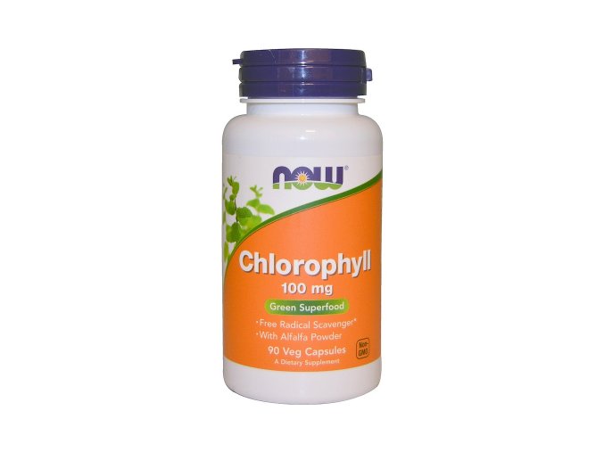 Now Foods Chlorophyll 100mg 90kapsli front