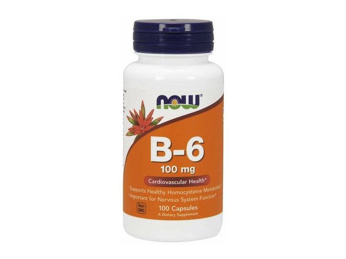 Now Foods Vitamin B6 100 mg 100 kapsli Front