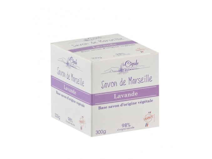 La Cigale - Marseillské mýdlo - "Cube" - Levandule 300 g