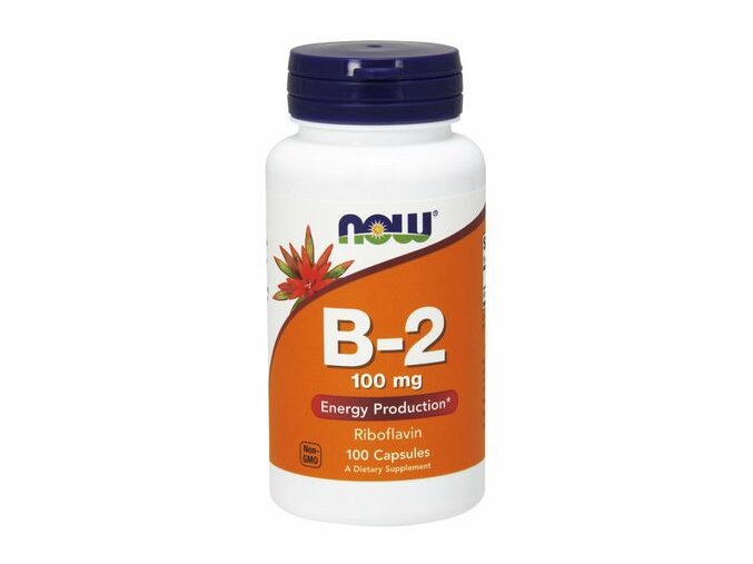Now Foods Vitamin B2 100 mg 100 kapsli front