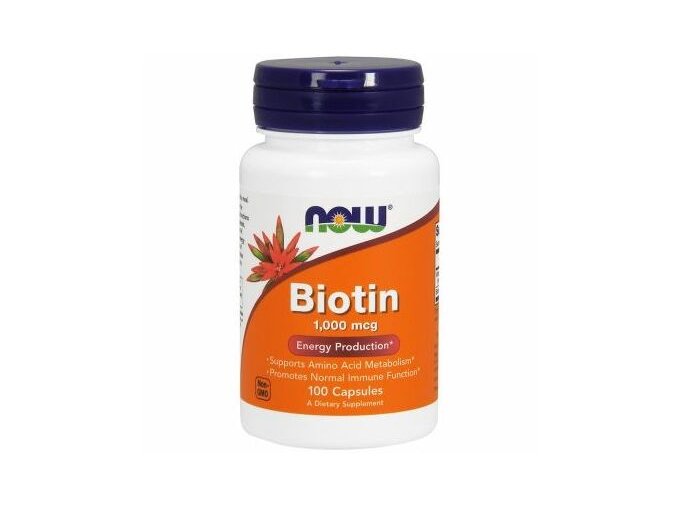 Now Foods Biotin 1000mcg 100 kapsli front