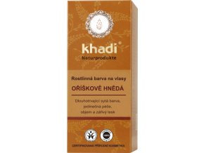 Khadi rostlinná barva na vlasy OŘÍŠKOVĚ HNĚDÁ