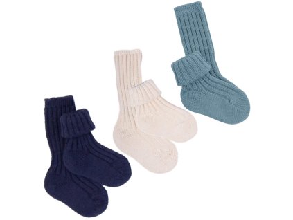 Naturakid grodo babatkovske ponozky z panenskej bio vlny v troch farbach