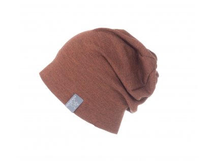 Naturakid pickapooh detska beanie ciapka z vlny a hodvabu hneda (1)