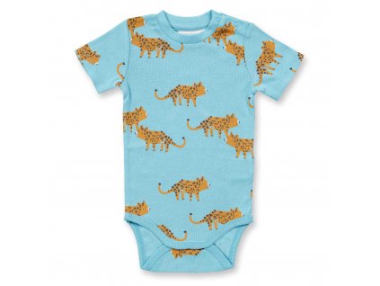 Naturakid sense organics detske body s kratkym rukavom leopard