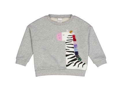 naturakid fred s world detska zebra mikina siva