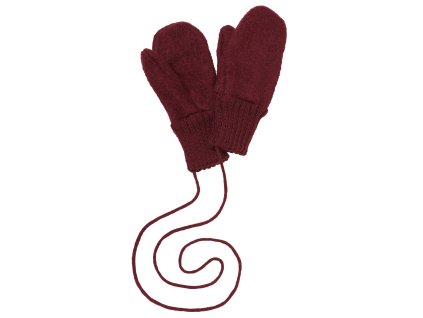 naturakid disana rukavice z varenej merino vlny bordova