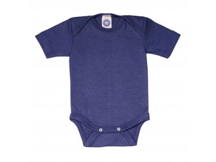 naturakid cosilana body s kratkym rukavom z vlny a hodvabu namornicka modra