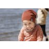Naturakid pickapooh detska beanie ciapka z vlny a hodvabu hneda 2