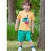 Naturakid kite kratke nohavice zelene a zlte dino tricko s kratkym rukavom outfit