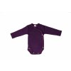cosilana zavinovacie body s dlhym rukavom z vlny a hodvabu fialova
