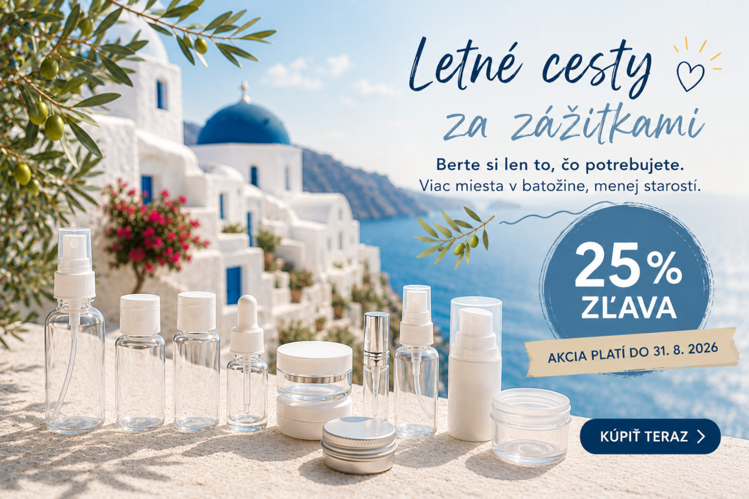 Obaly na kozmetiku so zľavou 25 % do konca augusta