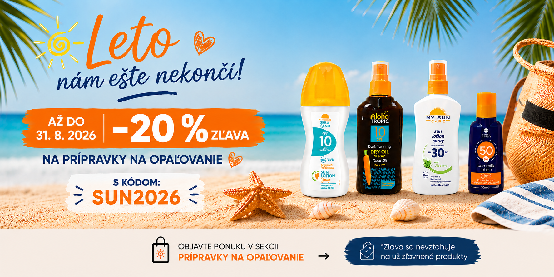 Prípravky na opaľovanie 2026