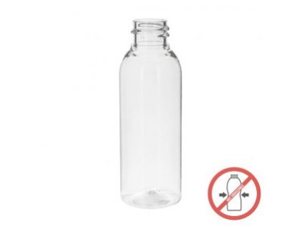20/410 Priesvitná plastová fľaša bez viečka  nestlačiteľná 50 ml
