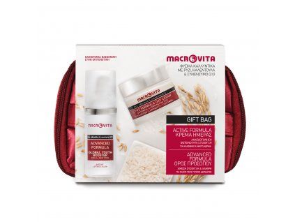 Macrovita Active formula day cream + advanced formula serum - 9/2026  Macrovita Rice, calendula & coenzyme Q10 product line