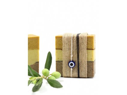 Vis Olivae Prírodné mydlo so škoricou a kurkumou v darčekovom balení  90 g  Vis Olivae Cinnamon and turmeric natural, gift wrapping