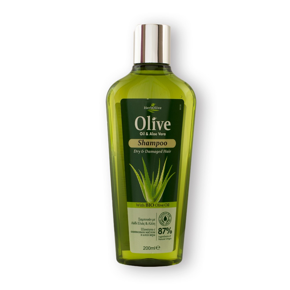 Madis Herbolive Shampoo for dry & damaged hair with aloe vera - Šampón s aloe vera (suché vlasy a poškodené vlasy)  200 ml