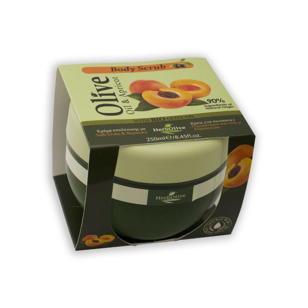 Madis Herbolive Body scrub cream apricot - Telový peeling s marhuľami  250 ml