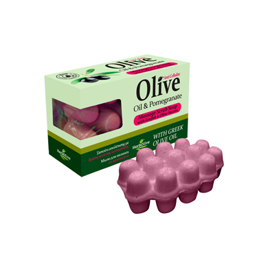 Madis Herbolive Massage soap with pomegranate -  Masážne mydlo s granátovým jablkom  100 g