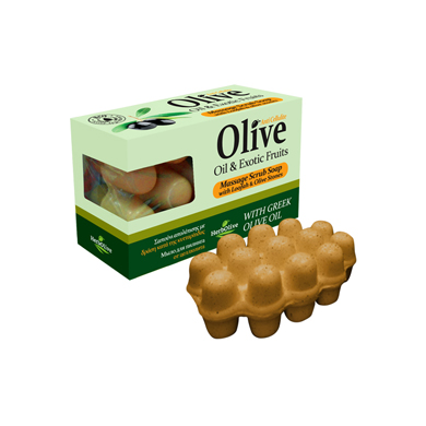 Madis Herbolive Massage soap with exotic fruits - Masážne mydlo s exotickým ovocím  100 g