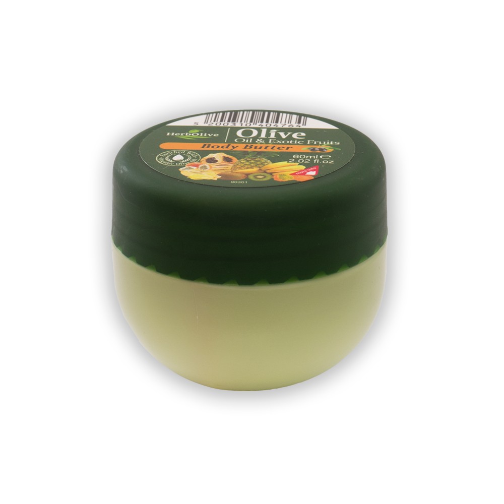 Madis Herbolive Body butter exotic fruits mini - Telové maslo s exotickým ovocím mini  60 ml