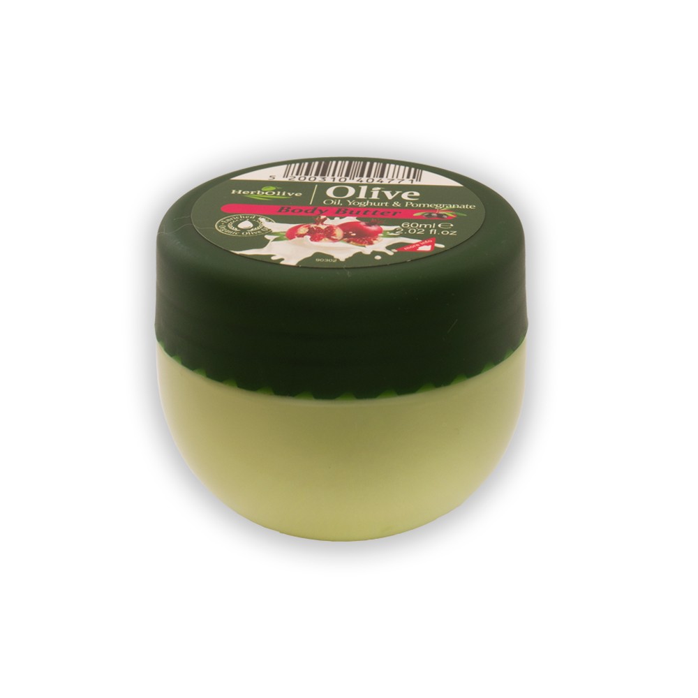 Madis Herbolive Body butter yoghurt and pomegranate mini - Telové maslo s granátovým jablkom a jogurtom mini  60 ml