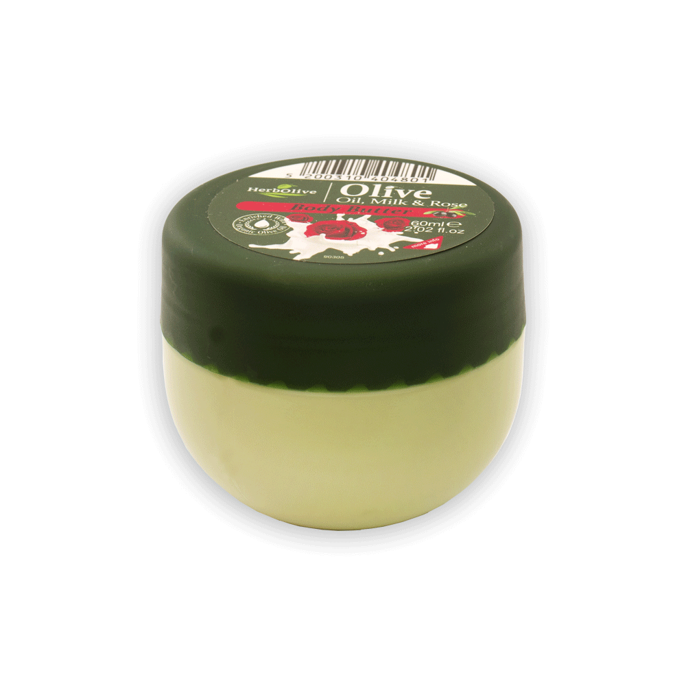 Madis Herbolive Body butter rose & milk mini - Telové maslo s ružami a mliekom mini  60 ml