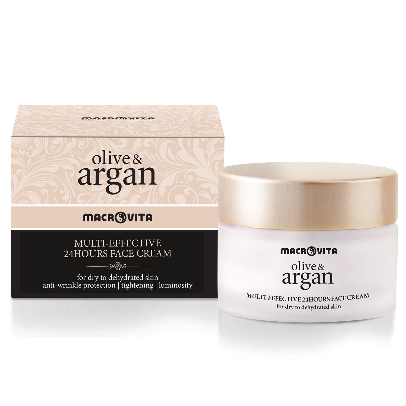 Macrovita Olive & Argan Multi-Effective 24 hours face cream - For Dry to Dehydrated skin - Multifunkčný 24 hodinový krém na tvár  50 ml