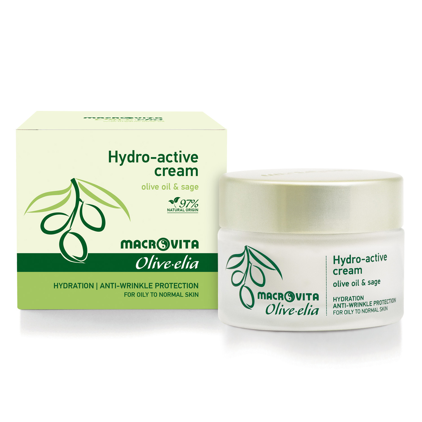 Macrovita Olive-Elia Hydro-active cream - Aktívny hydratačný krém  50 ml