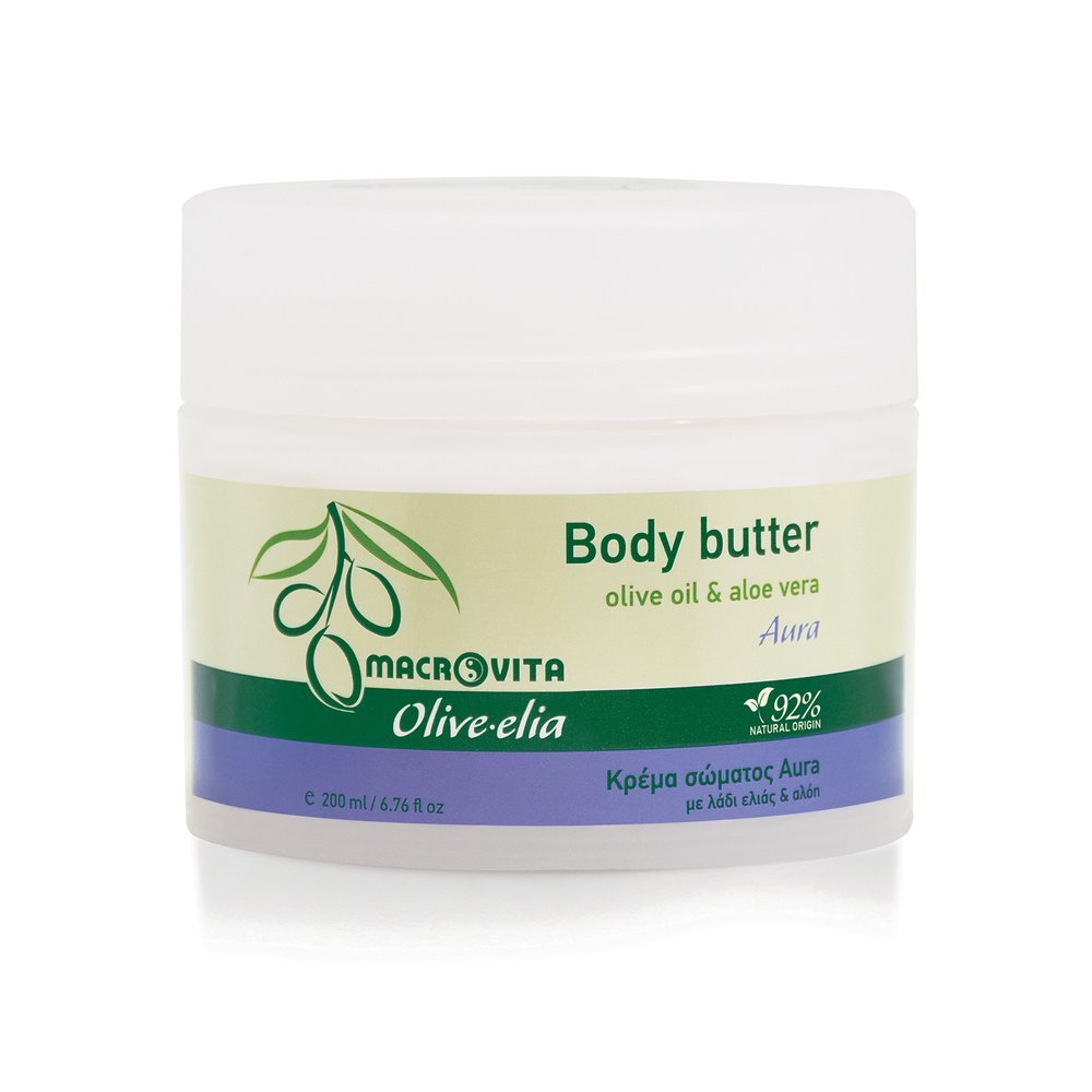 Macrovita Olive-Elia Body butter aura - Telové maslo s olivovým olejom a aloe vera  200 ml