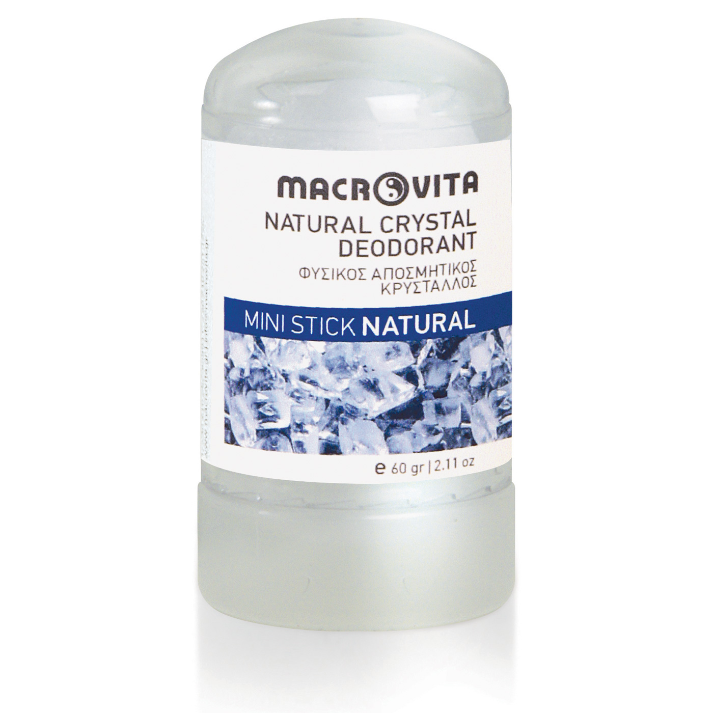 Macrovita Natural Crystal Deodorants Natural crystal deodorant stick mini - Prírodný tuhý dezodorant mini  60 g